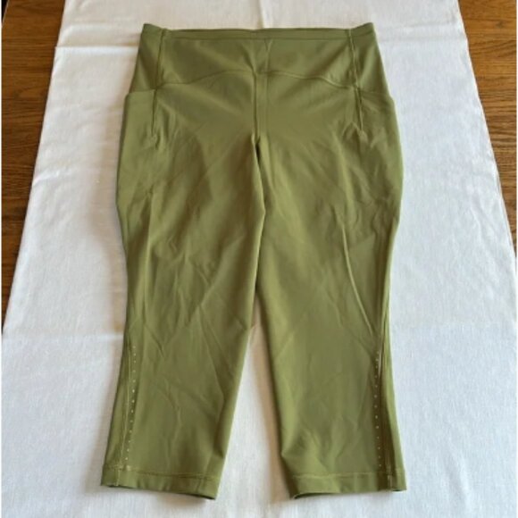 Lululemon Swift Speed High-Rise Crop 21" Bronze Green 14 - Picture 1 of 5